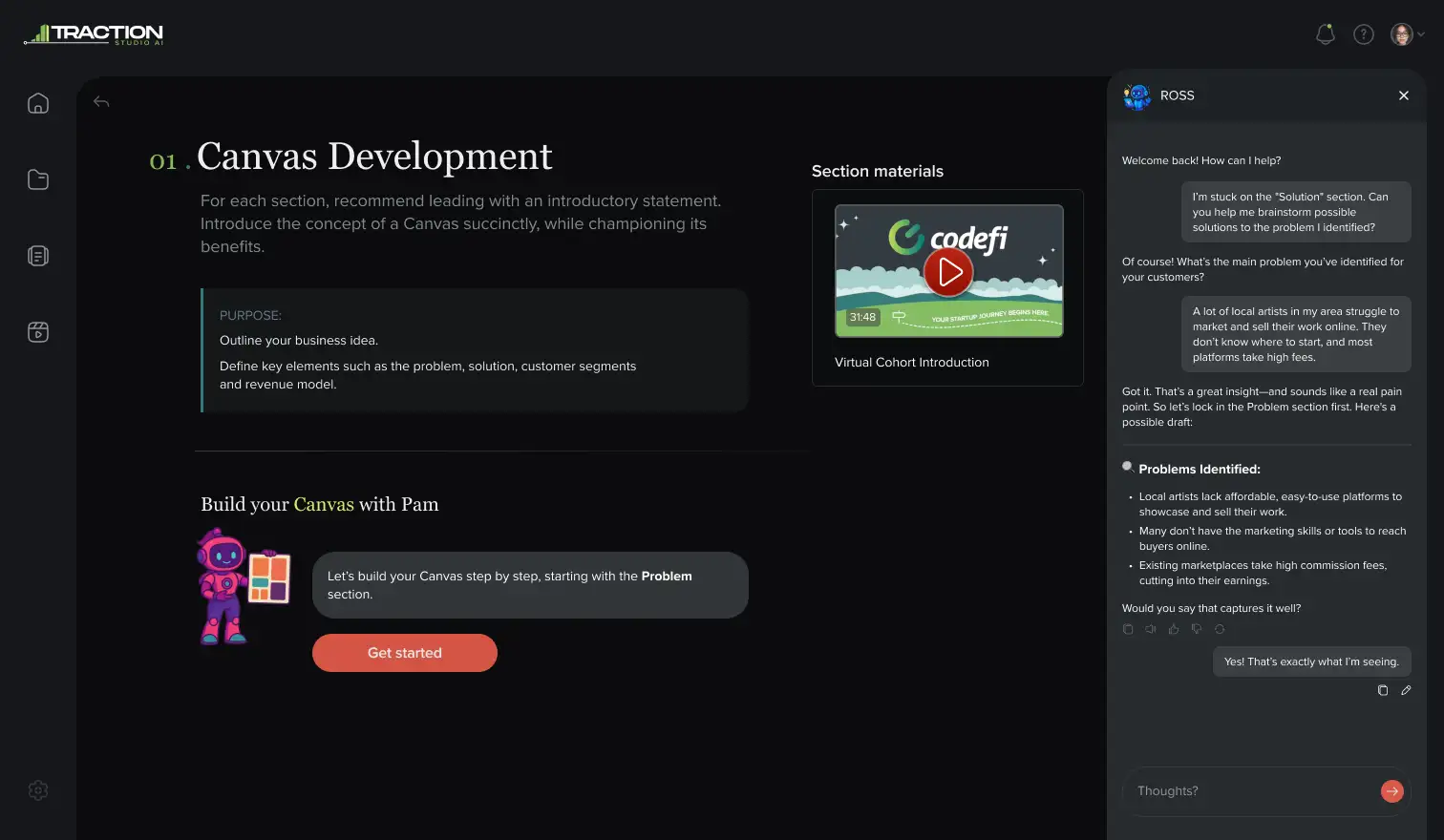 Canvas development screenshot